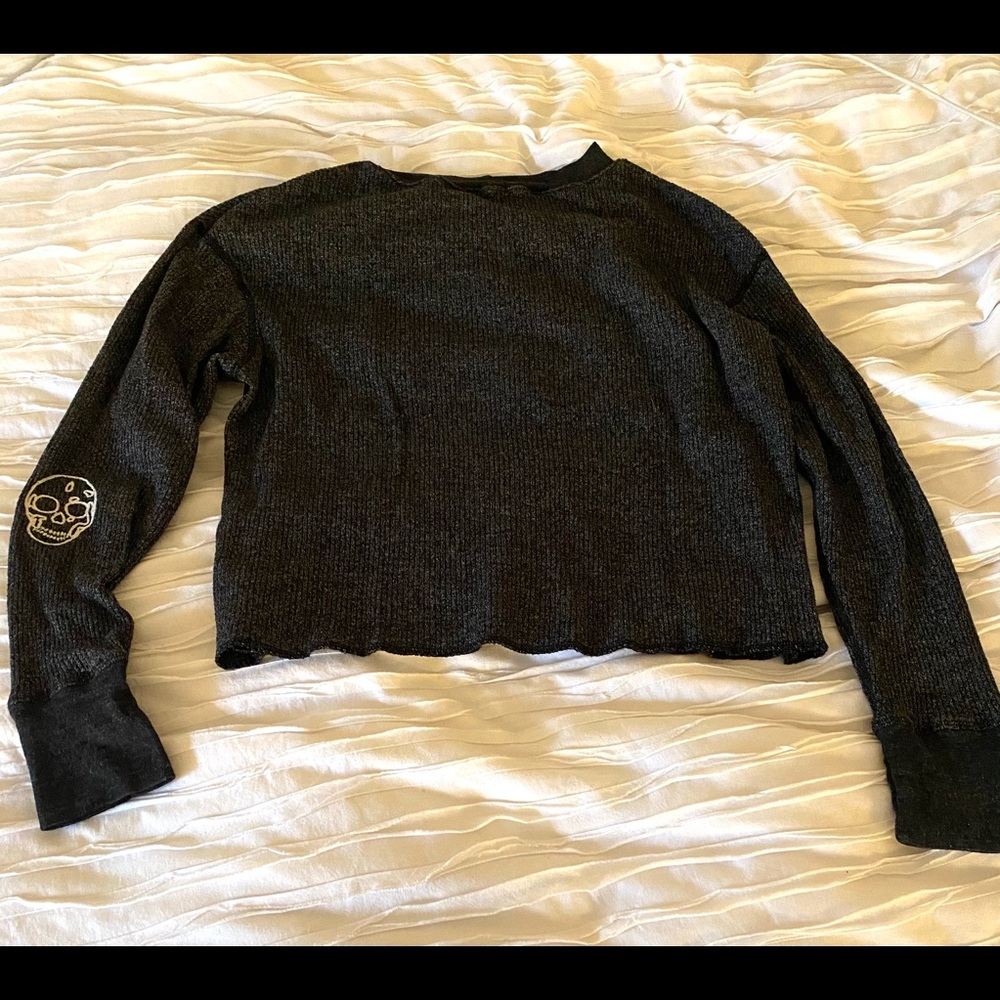 Monrow skull embroidered thermal